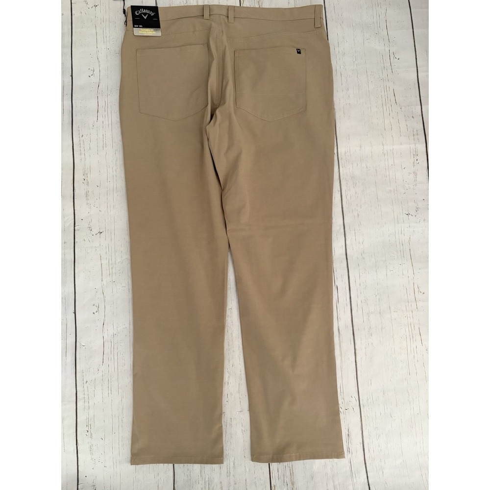 Callaway Opti-dri 5-Pocket Golf Lightweight Pants Tapered 38‎ X 30 Khaki - Picture 3 of 4
